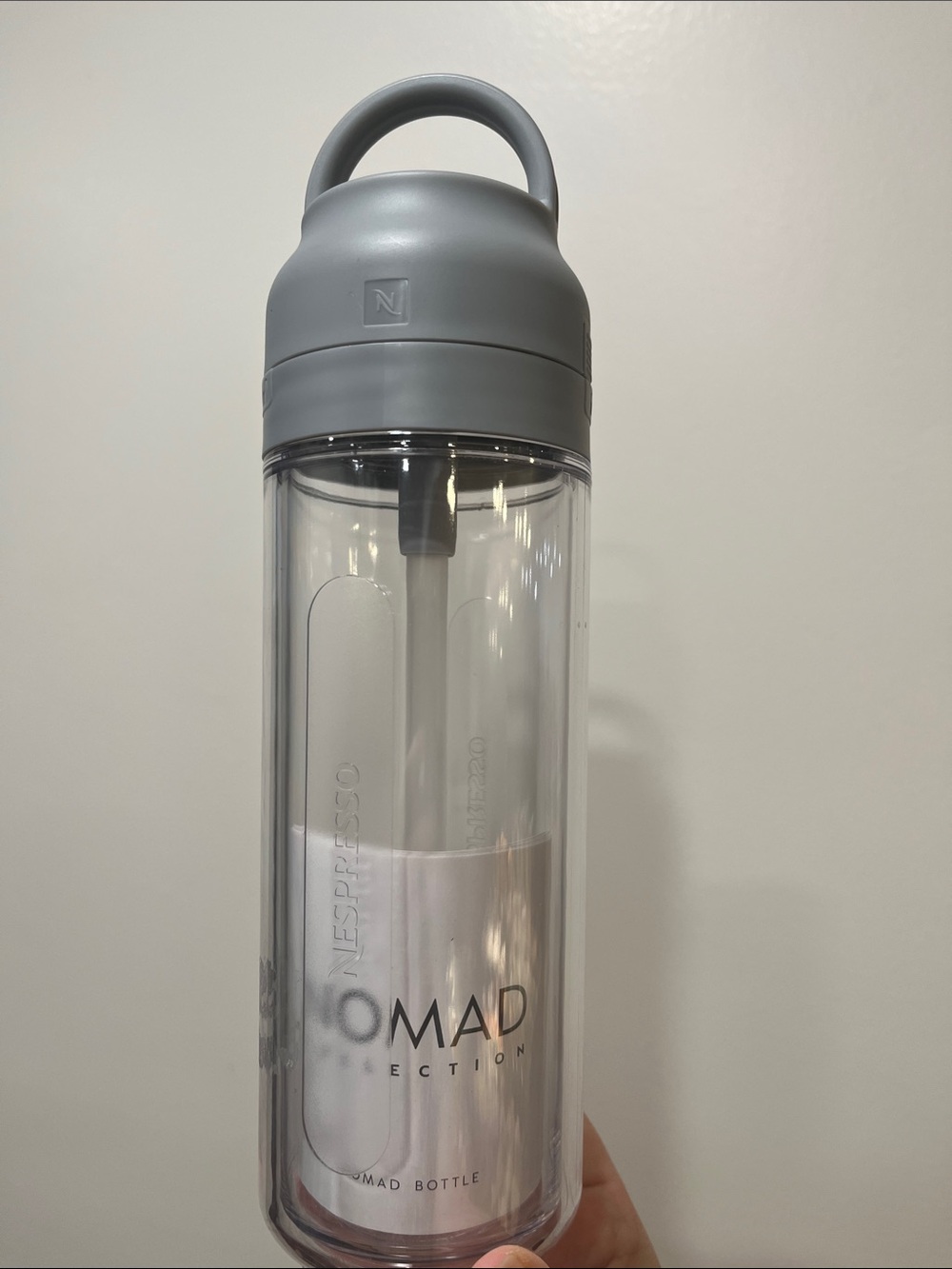 NWT Nespresso Large Iced Coffee Nomad Travel Bottle (Grey)